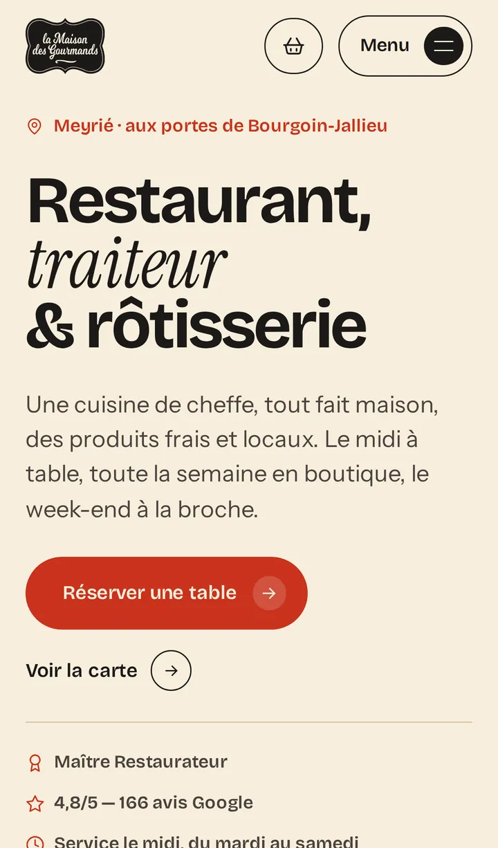 L'accueil sur téléphone