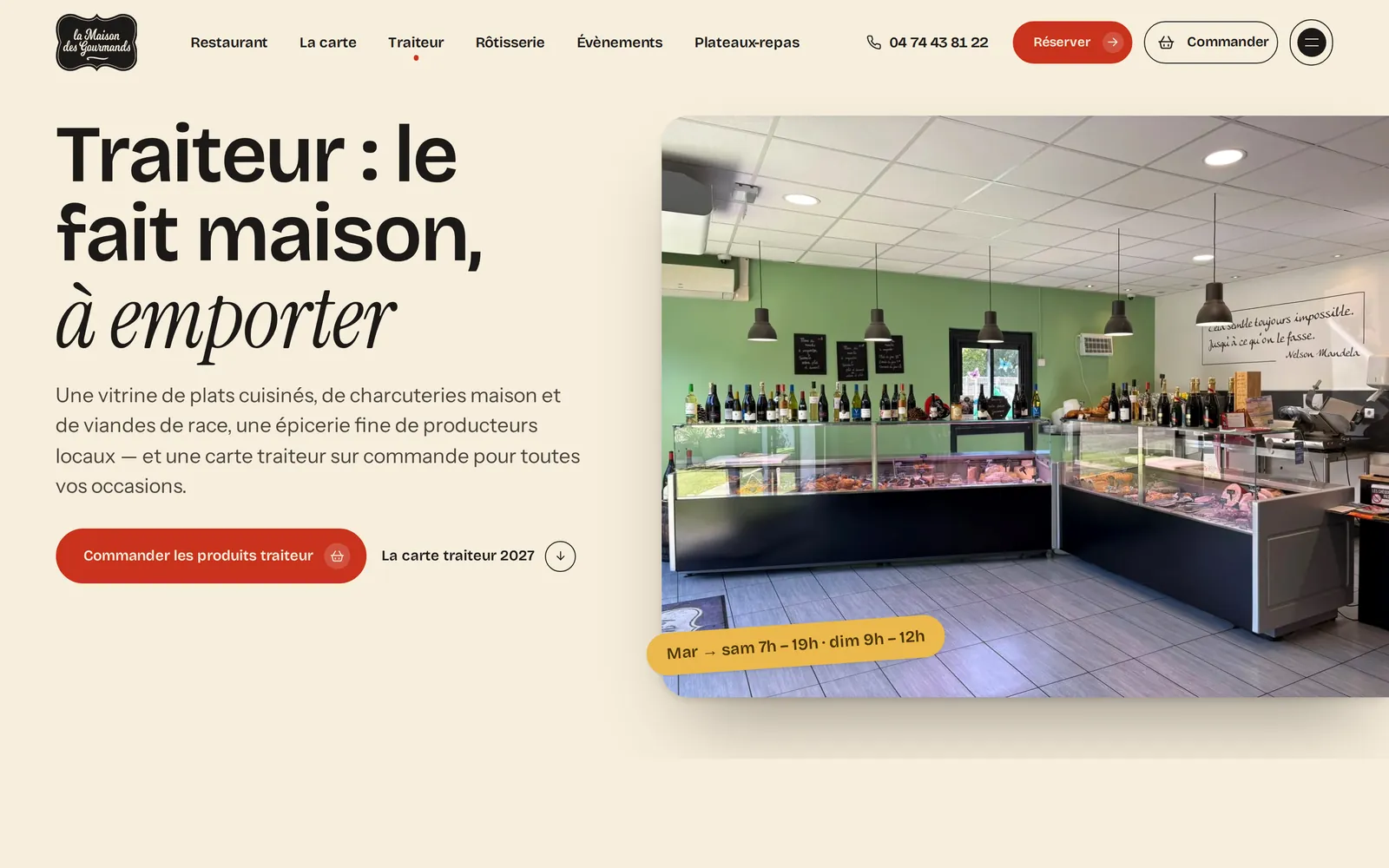 La boutique traiteur à emporter